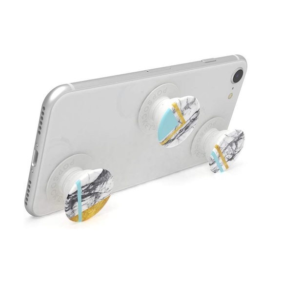 Universal POPSOCKET PopMinis White gold Marble 3 Pack Removable Phone Grip Stand - Picture 6 of 12
